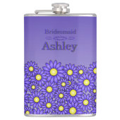 Blue Blume Bridesmaid Flask Flachmann (Vorderseite)