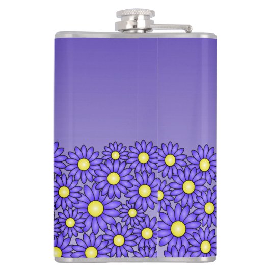 Blue Blume Bridesmaid Flask Flachmann (Rückseite)