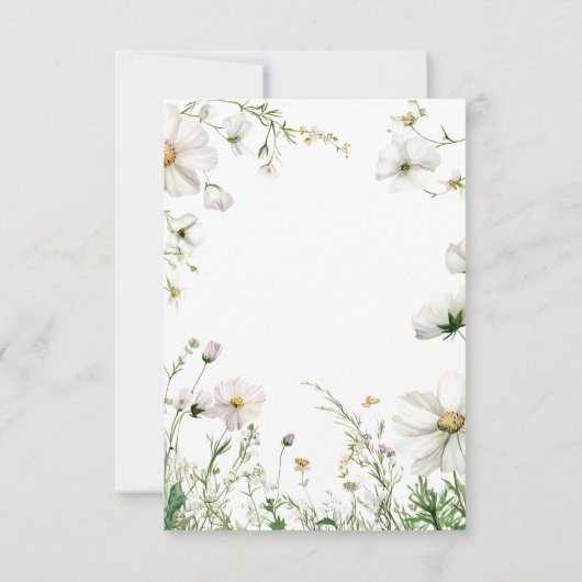 Blue Blume Bridgerton Theme Tee Regency Einladung (Rückseite)