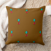 Blue Blume Brown Sofa Stuhl Kissen (Decke)