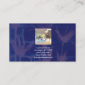 Blue Blume Business Card Visitenkarte (Rückseite)