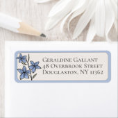 Blue Blume Custom Rücksendeadresse Roundborder (Insitu)