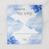 Blue Blume Custom Wedding Table Platzkarte (Außenseite Aufgefaltet)