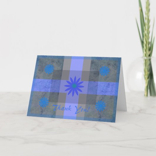 Blue Blume Dankeschön Card Dankeskarte (Vorderseite)