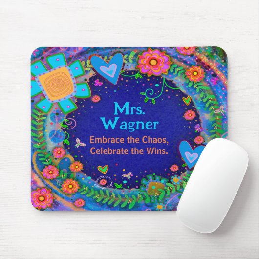 Blue Blume Dragonfly Gefreudlicher Lehrer Mousepad (Mit Mouse)