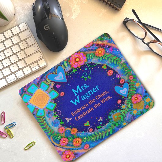 Blue Blume Dragonfly Gefreudlicher Lehrer Mousepad