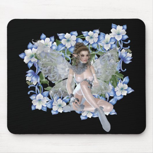 Blue Blume Fairy Design Mousepad (Vorne)