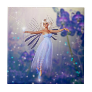 Blue Blume Fairy Fliese