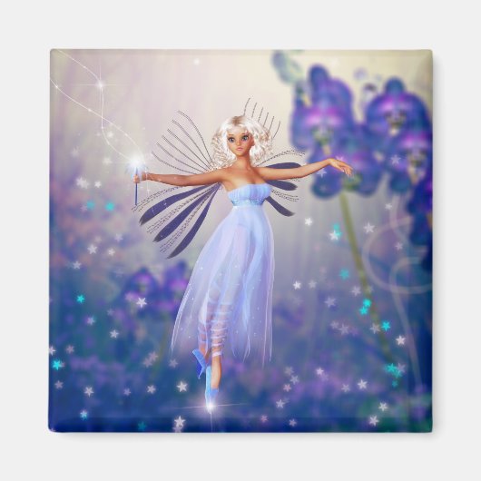 Blue Blume Fairy Magnet (Vorne)