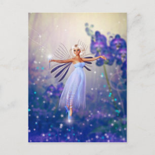 Blue Blume Fairy Postkarte