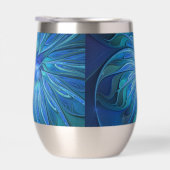 Blue Blume Fantasy Pattern, Abstraktes Fraktal Art (Rechts)