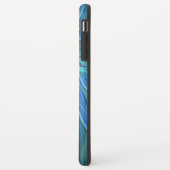 Blue Blume Fantasy Pattern, Abstraktes Fraktal Art Case-Mate iPhone Hülle (Hinten/Links)