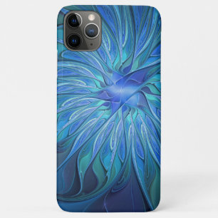 Blue Blume Fantasy Pattern, Abstraktes Fraktal Art Case-Mate iPhone Hülle
