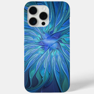 Blue Blume Fantasy Pattern, Abstraktes Fraktal Art Case-Mate iPhone Hülle