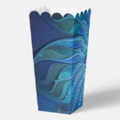Blue Blume Fantasy Pattern, Abstraktes Fraktal Art Geschenkschachtel (Rückseite)
