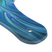 Blue Blume Fantasy Pattern, Abstraktes Fraktal Art Schneidebrett (Ecke)