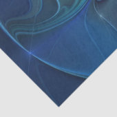 Blue Blume Fantasy Pattern, Abstraktes Fraktal Art Seidenpapier (Ausschnitt)