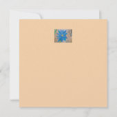 Blue Blume Flat Birthday Card Karte (Rückseite)