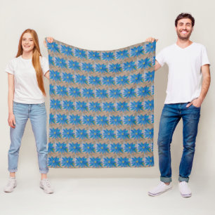 Blue Blume Fleece Blanket