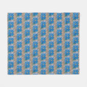 Blue Blume Fleece Blanket (Vorderseite (Horizontal))