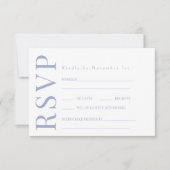 Blue Blume Gargen Wedding RSVP Response Card Karte (Vorderseite)