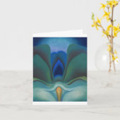 Blue Blume, Georgia O'Keeffe Karte (Gelbe Blume)