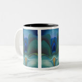 Blue Blume, Georgia O'Keeffe Zweifarbige Tasse (Vorderseite Links)