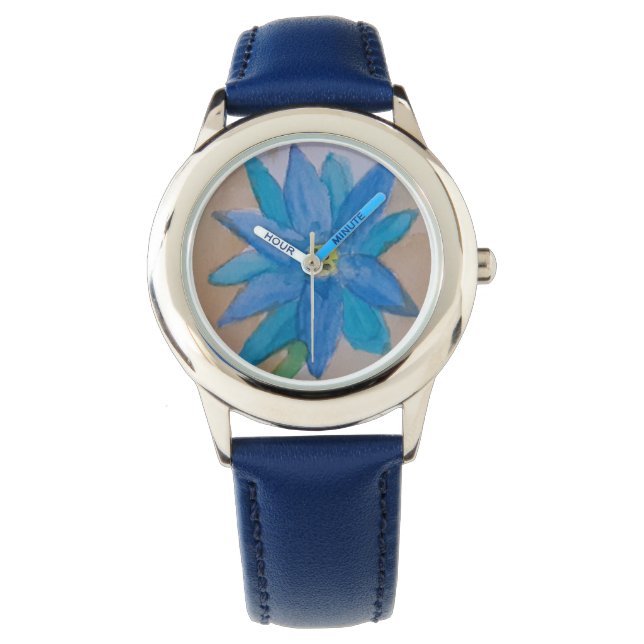 Blue Blume Kid's Watch Armbanduhr (Vorderseite)