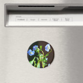 Blue Blume-Magnet Magnet (In Situ (Geschirrspüler))