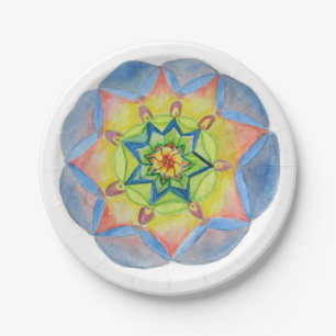 Blue Blume Mandala Custom Paper Teller 7 in