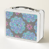 Blue Blume Mandala Metal Lunch Box (Rückseite)