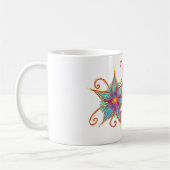 Blue Blume Mandala Personalisiert Kaffeetasse (Links)