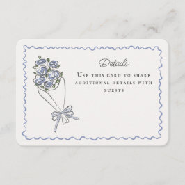 Blue Blume Market - Blumendetails einfügen Begleitkarte