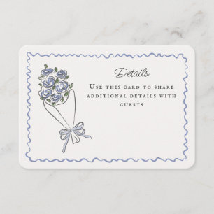 Blue Blume Market - Blumendetails einfügen Begleitkarte