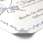 Blue Blume Market Frische Blumen Favoriten Zeichen Poster (Ecke)