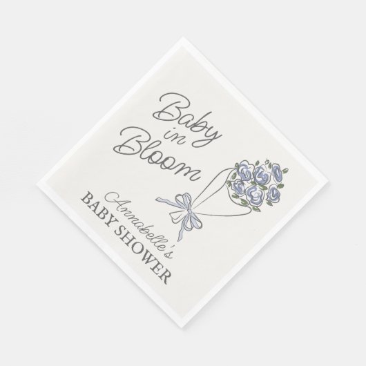 Blue Blume Market Frische Blumendusche Serviette (Ecke)