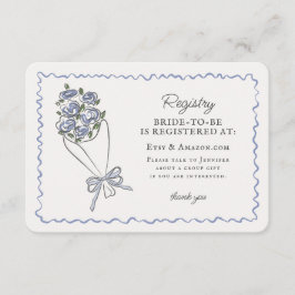 Blue Blume Market New Floral Registry Beilage Begleitkarte