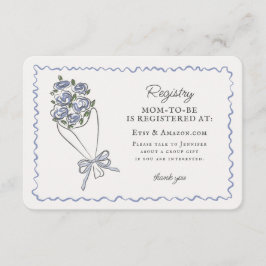 Blue Blume Market New Floral Registry Beilage Begleitkarte