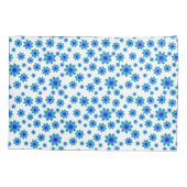 Blue Blume Motif | Daisy Pattern Kissenbezug (Rückseite)