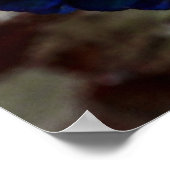 Blue Blume Nah Up Foto Poster (Ecke)