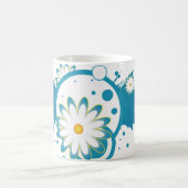 Blue Blume Paint Splash Tasse (Mittel)