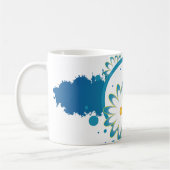 Blue Blume Paint Splash Tasse (Links)