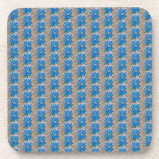 Blue Blume Plastic Untersetzer (Vorderseite)