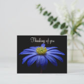 Blue Blume Postcard Postkarte (Stehend Vorderseite)