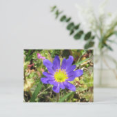 Blue Blume Postcard Postkarte (Stehend Vorderseite)