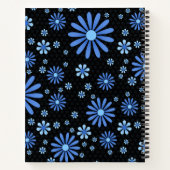 Blue Blume Power Daisy Muster Floral Notizblock (Rückseite)