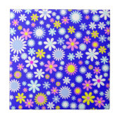 Blue Blume Power Fliese (Vorderseite)