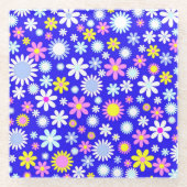 Blue Blume Power Glasuntersetzer (Vorderseite)