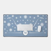 Blue Blume Power Monogram Desk Mat Schreibtischunterlage (Tastatur & Maus)