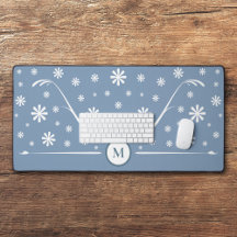 Blue Blume Power Monogram Desk Mat